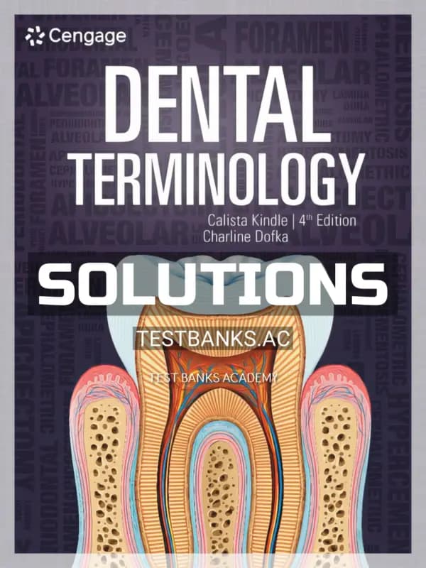 Cover for Solutions Manual for Dental Terminology 4th Edition by Kindle