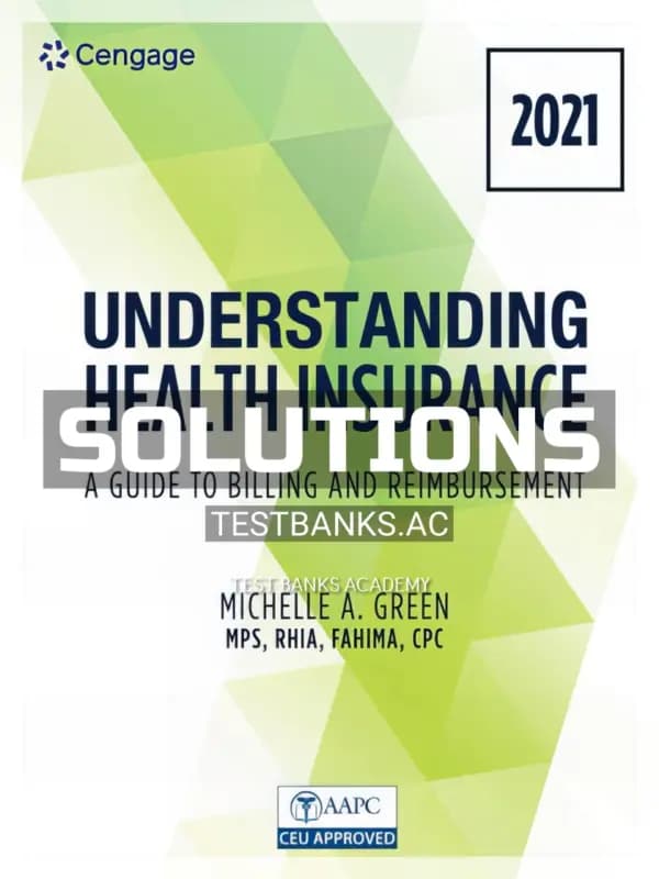 Cover for Solutions Manual for Understanding Health Insurance 16th Edition by Green