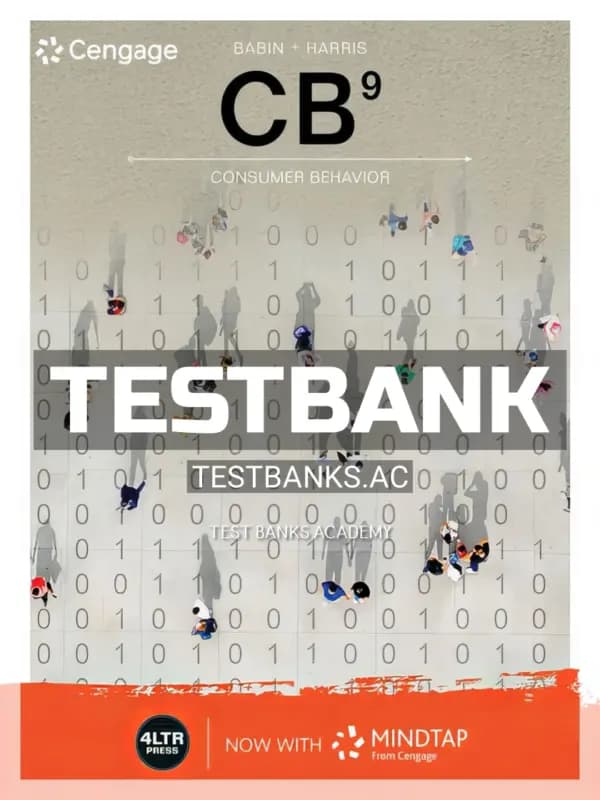 Cover for Test Bank for CB 9 9th Edition by Babin
