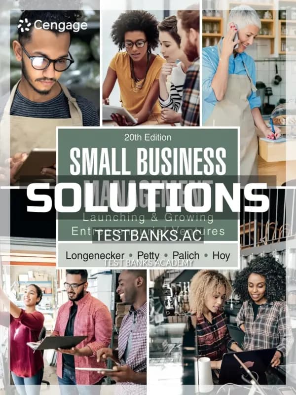 Cover for Solutions Manual for Small Business Management 20th Edition by Longenecker