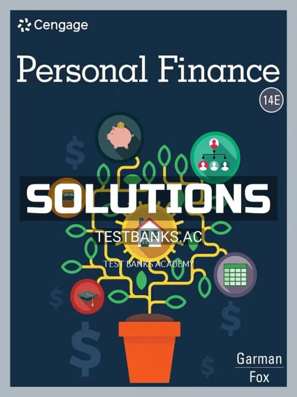 Cover for Solutions Manual for Personal Finance 14th Edition by Garman