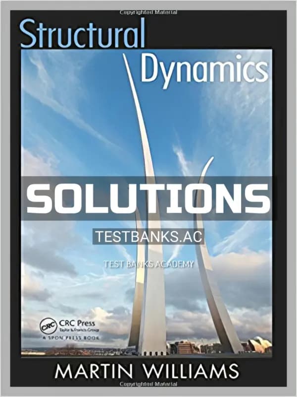 Cover for Solutions Manual for Structural Dynamics 1st Edition by Williams