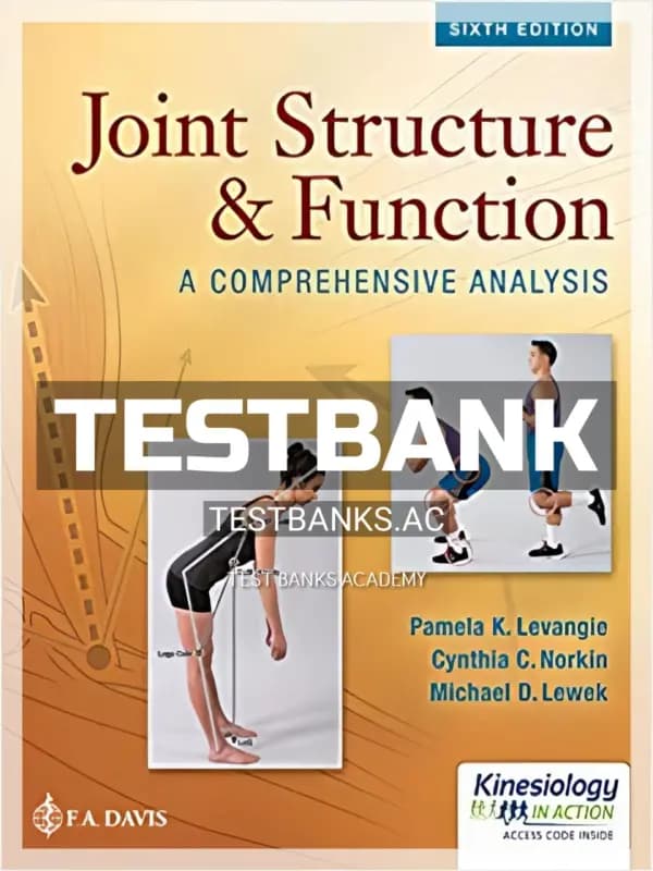Cover for Test Bank for Joint Structure and Function 6th Edition by Levangie