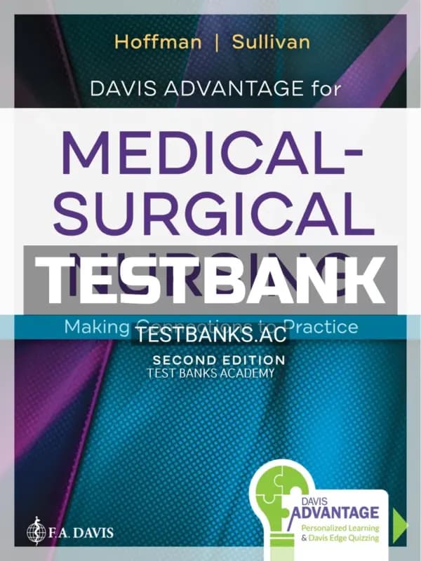 Cover for Test Bank for Medical Surgical Nursing 2nd Edition by Hoffman
