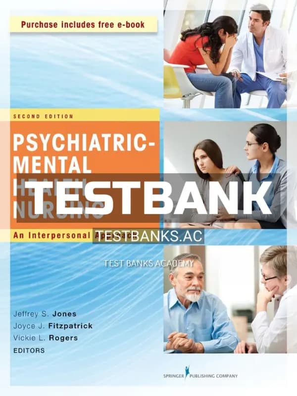 Cover for Test Bank for Psychiatric-Mental Health Nursing An Interpersonal Approach 2nd Edition by Jones