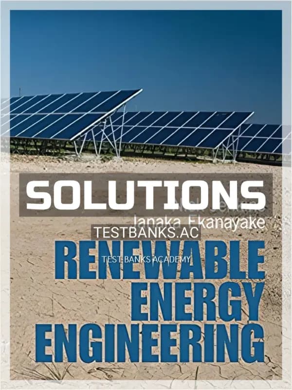 Cover for Solutions Manual for Renewable Energy Engineering 1st Edition by Jenkins