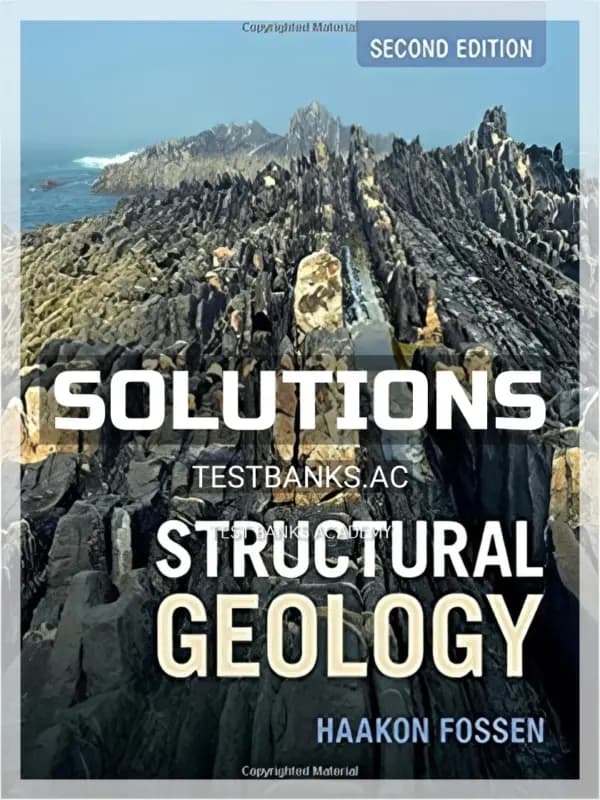 Cover for Solutions Manual for Structural Geology 2nd Edition by Fossen