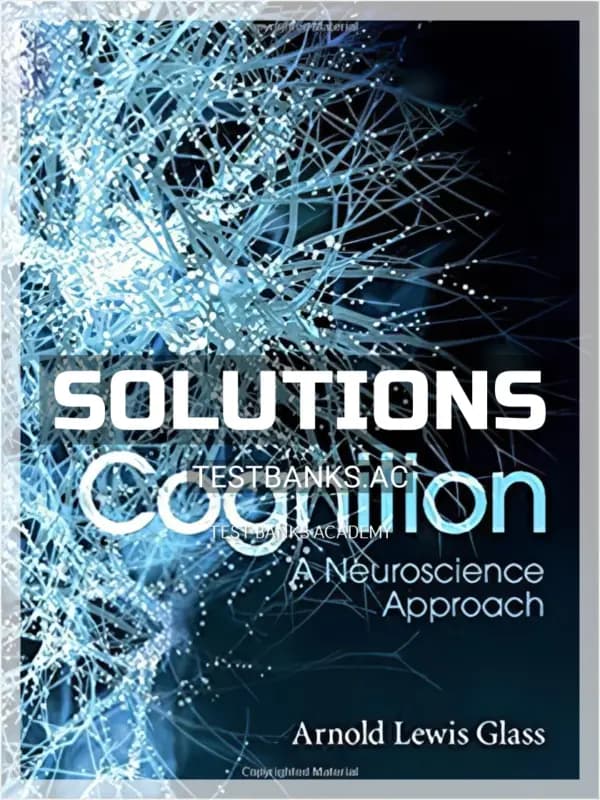 Cover for Solutions Manual for Cognition 1st Edition by Glass