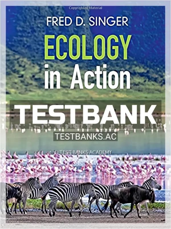 Cover for Test Bank for Ecology in Action 1st Edition by Singer