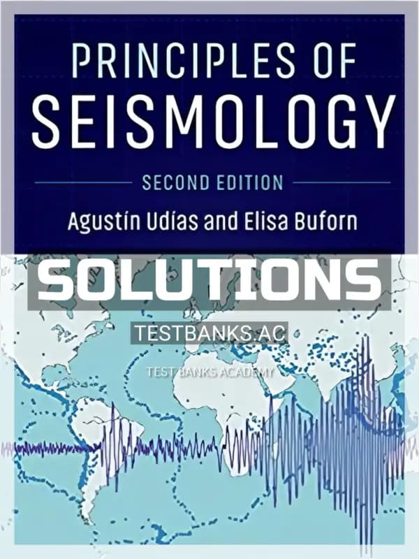 Cover for Solutions Manual for Principles of Seismology 2nd Edition by Udías