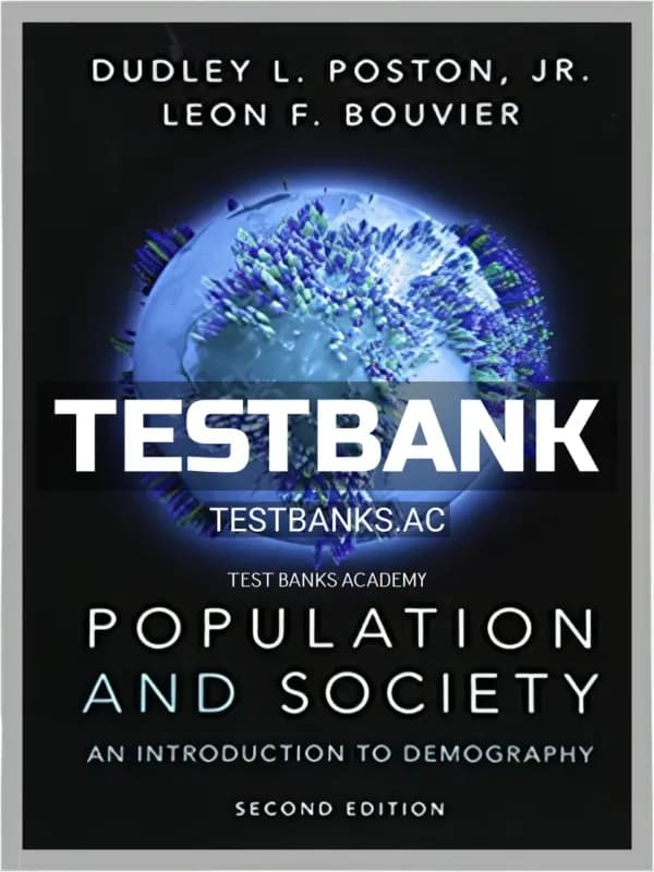 Cover for Test Bank for Population and Society An Introduction to Demography 2nd Edition by Poston