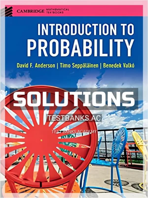 Cover for Solutions Manual for Introduction to Probability 1st Edition by Anderson