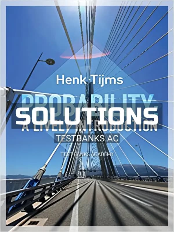 Cover for Solutions Manual for Probability A Lively Introduction 1st Edition by Tijms