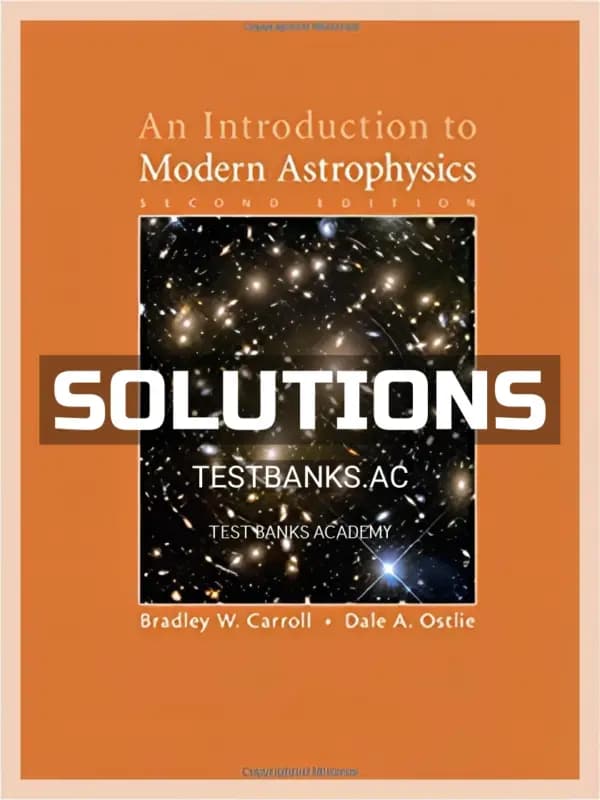 Cover for Solutions Manual for Introduction to Modern Astrophysics 2nd Edition by Carroll