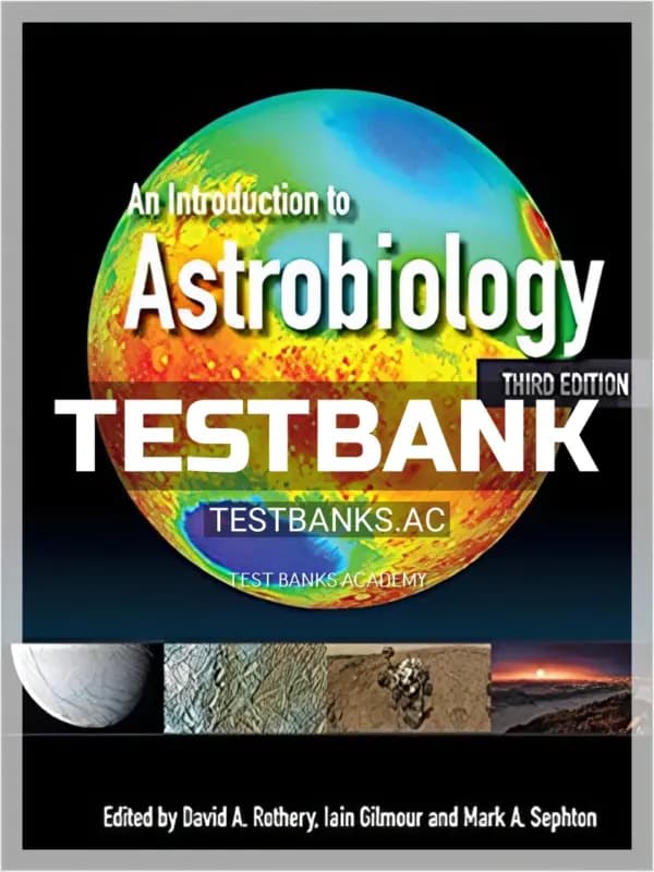 Cover for Test Bank for Introduction to Astrobiology 3rd Edition by Rothery
