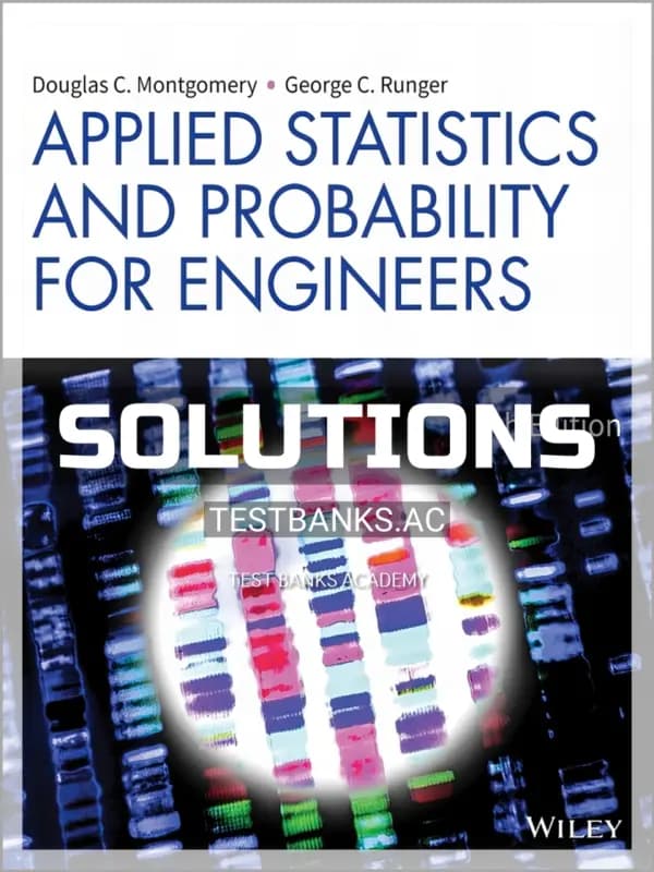 Cover for Solutions Manual for Applied Statistics and Probability for Engineers 7th Edition by Montgomery
