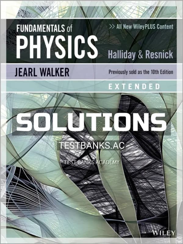 Cover for Solutions Manual for Fundamentals of Physics 11th Edition by Halliday