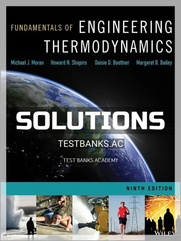 Cover for Solutions Manual for Fundamentals of Engineering Thermodynamics 9th Edition by Moran