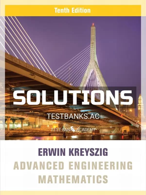 Cover for Solutions Manual for Advanced Engineering Mathematics 10th Edition by Kreyszig