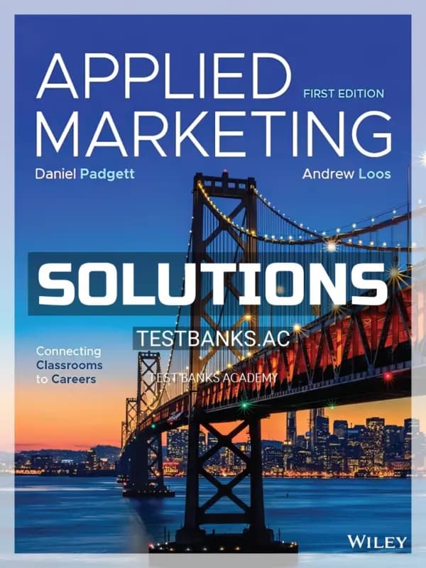 Cover for Solutions Manual for Applied Marketing Connecting Classrooms to Careers 1st Edition by Padgett