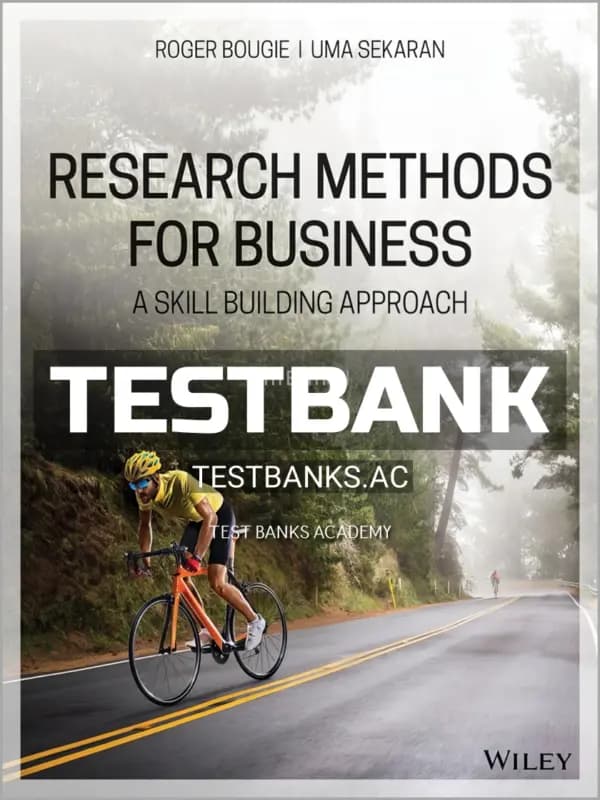 Cover for Test Bank for Research Methods For Business A Skill Building Approach 8th Edition by Sekaran
