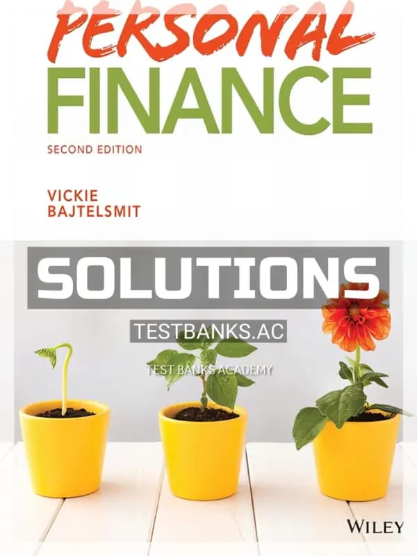 Cover for Solutions Manual for Personal Finance 2nd Edition by Bajtelsmit