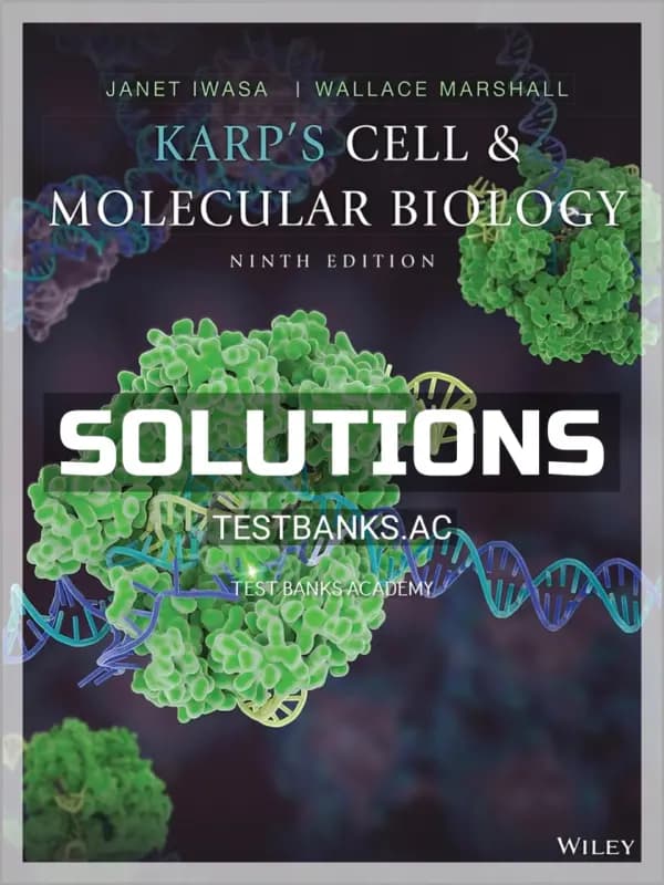 Cover for Solutions Manual for Karp’s Cell and Molecular Biology 9th Edition by Karp