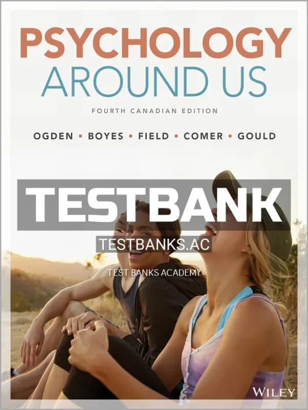 Cover for Test Bank for Psychology Around Us 4th CA Edition by Ogden