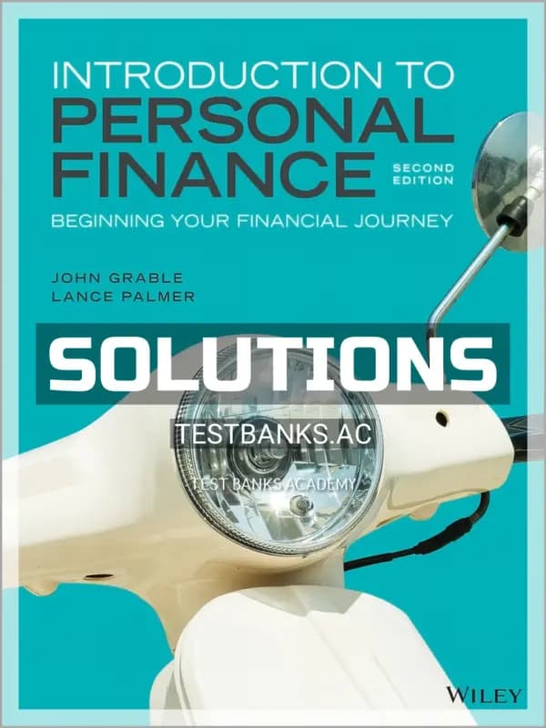 Cover for Solutions Manual for Introduction to Personal Finance Beginning Your Financial Journey 2nd Edition by Grable