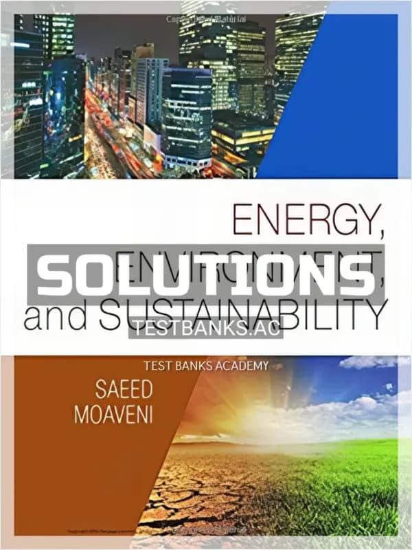 Cover for Solutions Manual for Energy Environment and Sustainability 1st Edition by Moaveni