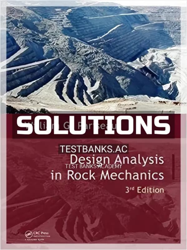 Cover for Solutions Manual for Design Analysis in Rock Mechanics 3rd Edition by Pariseau