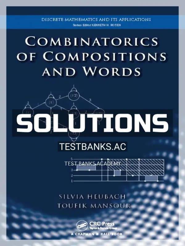 Cover for Solutions Manual for Combinatorics of Compositions and Words 1st Edition by Heubach