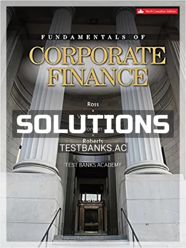 Cover for Solutions Manual for Fundamentals of Corporate Finance 9th CA Edition by Ross