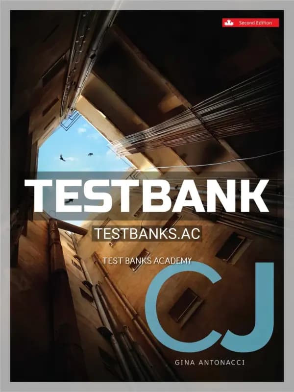 Cover for Test Bank for CJ 2nd CA Edition by Antonacci