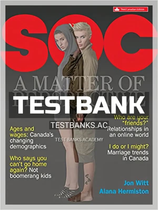 Cover for Test Bank for SOC 3rd CA Edition by Witt