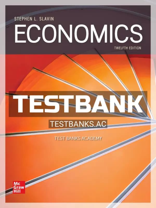 Cover for Test Bank for Economics 12th Edition by Slavin