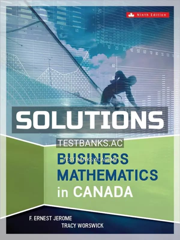 Cover for Solutions Manual for Business Mathematics In Canada 9th CA Edition by Jerome