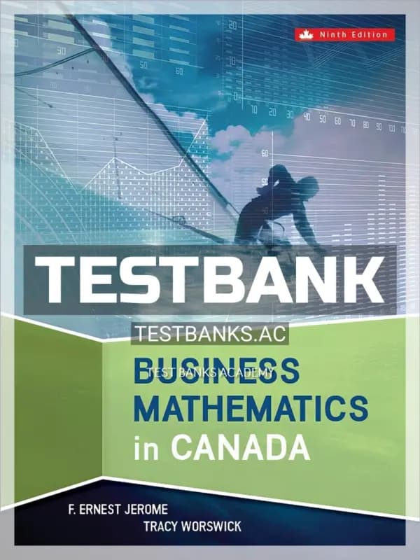 Cover for Test Bank for Business Mathematics In Canada 9th CA Edition by Jerome