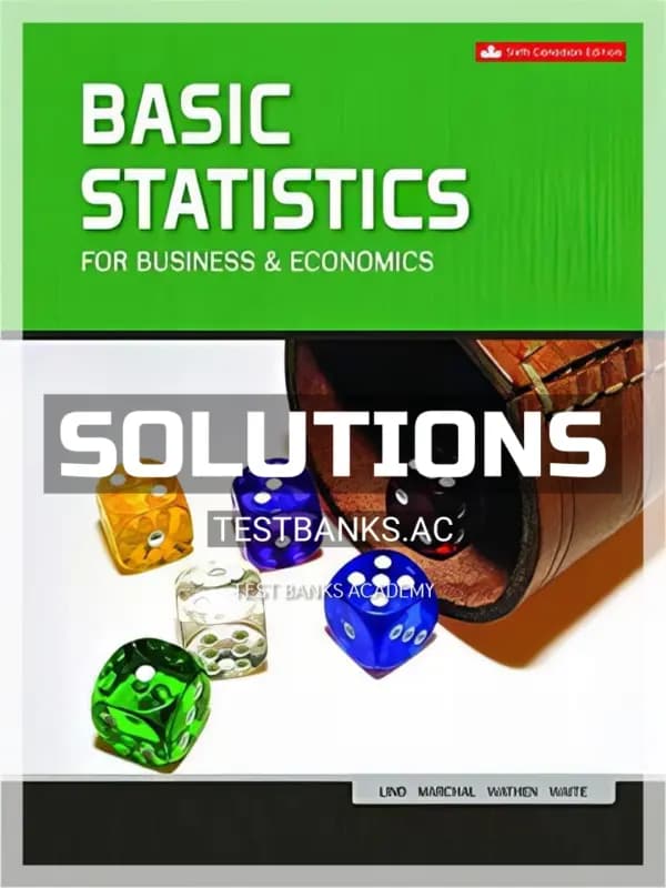 Cover for Solutions Manual for Basic Statistics for Business and Economics 6th CA Edition by Lind