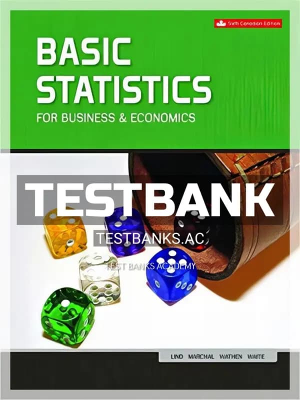 Cover for Test Bank for Basic Statistics for Business and Economics 6th CA Edition by Lind
