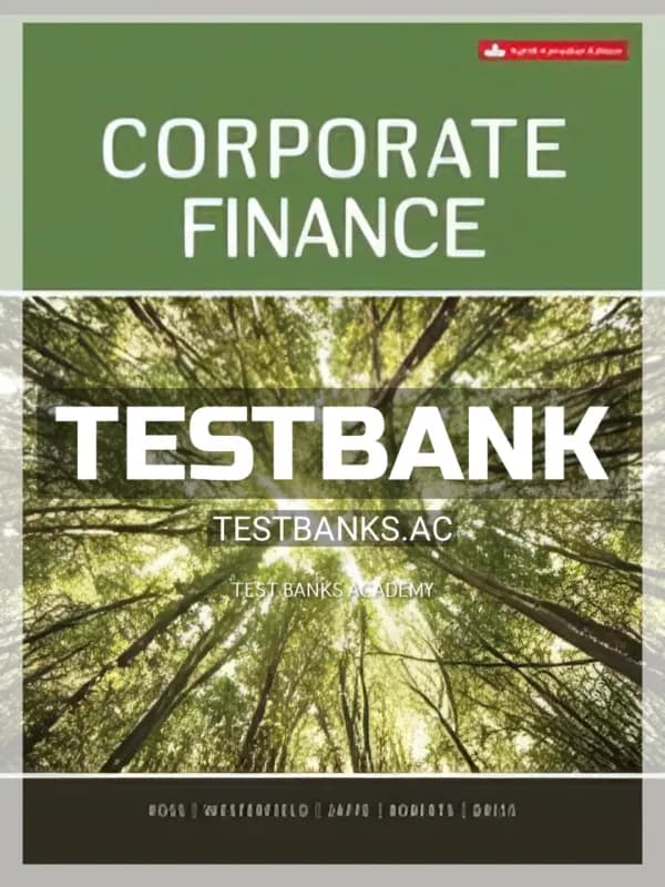 Cover for Test Bank for Corporate Finance 9th CA Edition by Ross