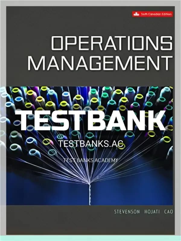 Cover for Test Bank for Operations Management 6th CA Edition by Stevenson