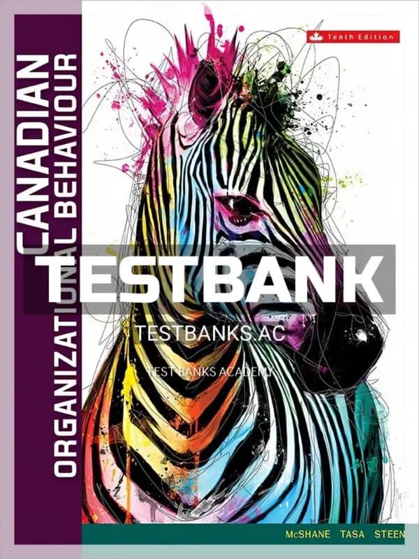 Cover for Test Bank for Canadian Organizational Behaviour 10th CA Edition by McShane