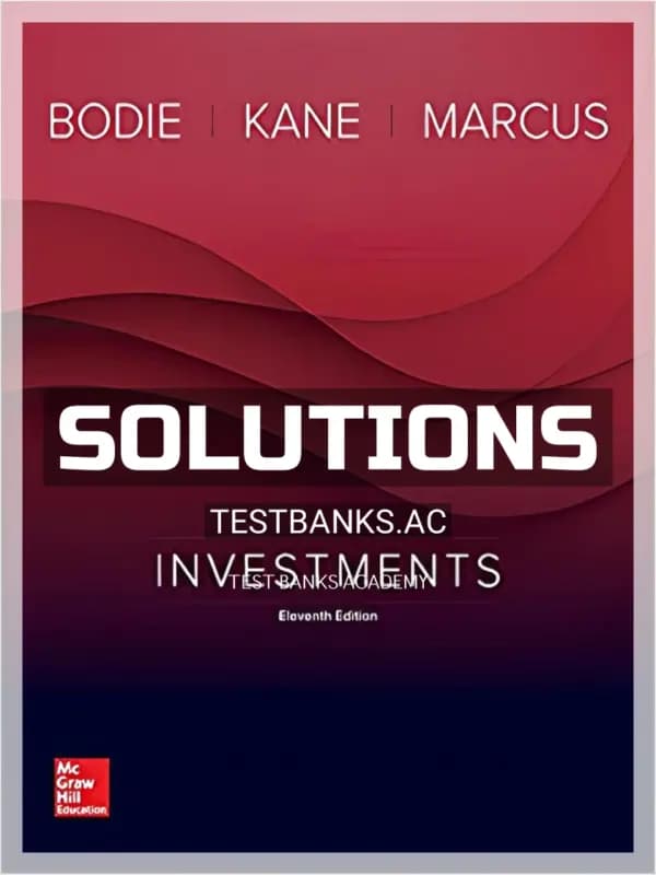 Cover for Solutions Manual for Investments 11th Edition by Bodie