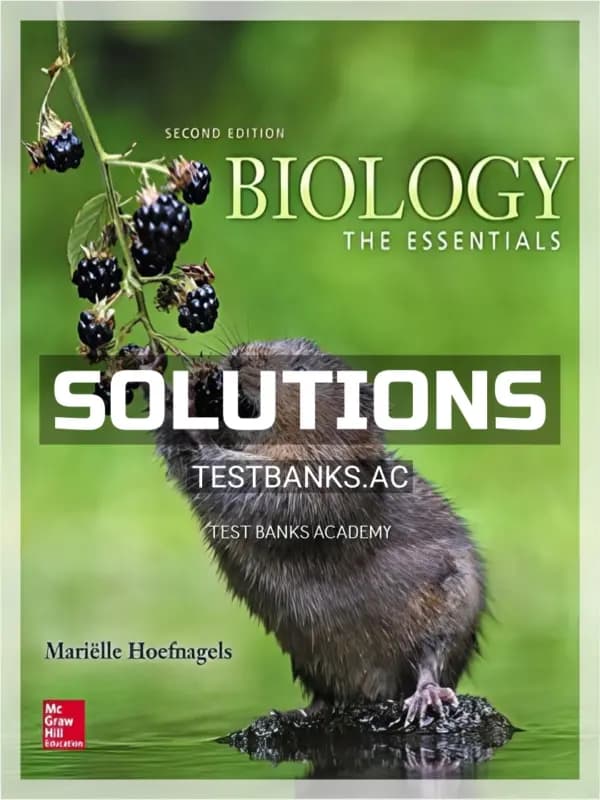 Cover for Solutions Manual for Biology The Essentials 2nd Edition by Mariëlle Hoefnagels