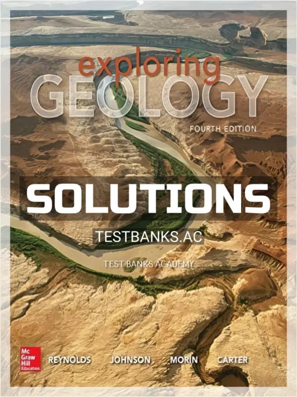 Cover for Solutions Manual for Exploring Geology 4th Edition by Reynolds