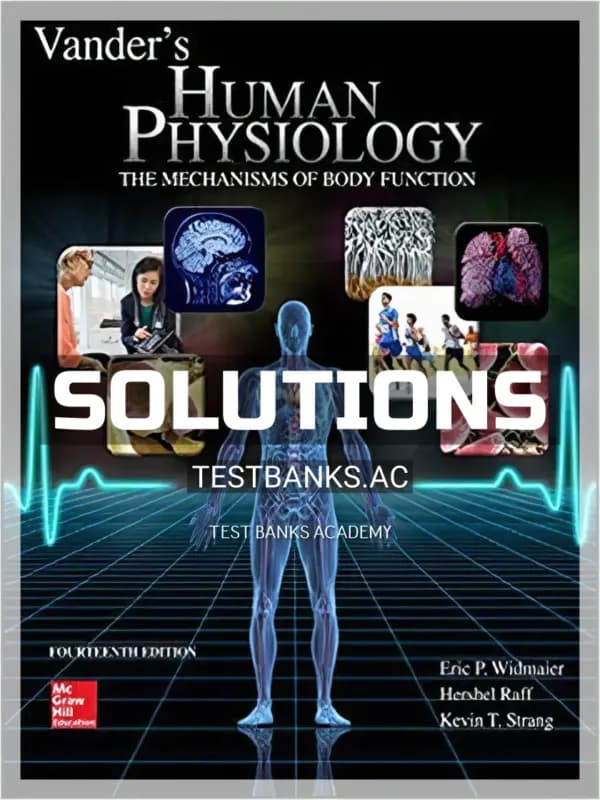Cover for Solutions Manual for Vanders Human Physiology The Mechanisms of Body Function 14th Edition by Widmaier