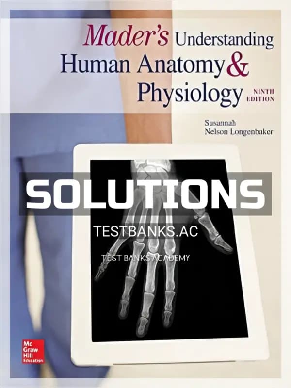 Cover for Solutions Manual for Maders Understanding Human Anatomy and Physiology 9th Edition by Longenbaker