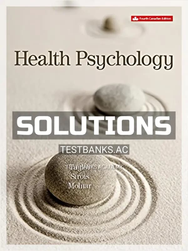 Cover for Solutions Manual for Health Psychology 4th CA Edition by Taylor