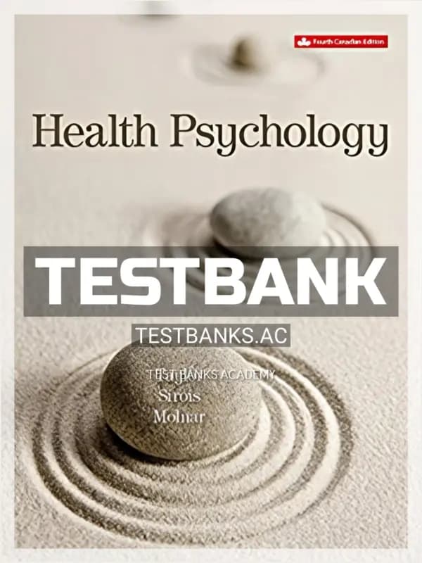 Cover for Test Bank for Health Psychology 4th CA Edition by Taylor